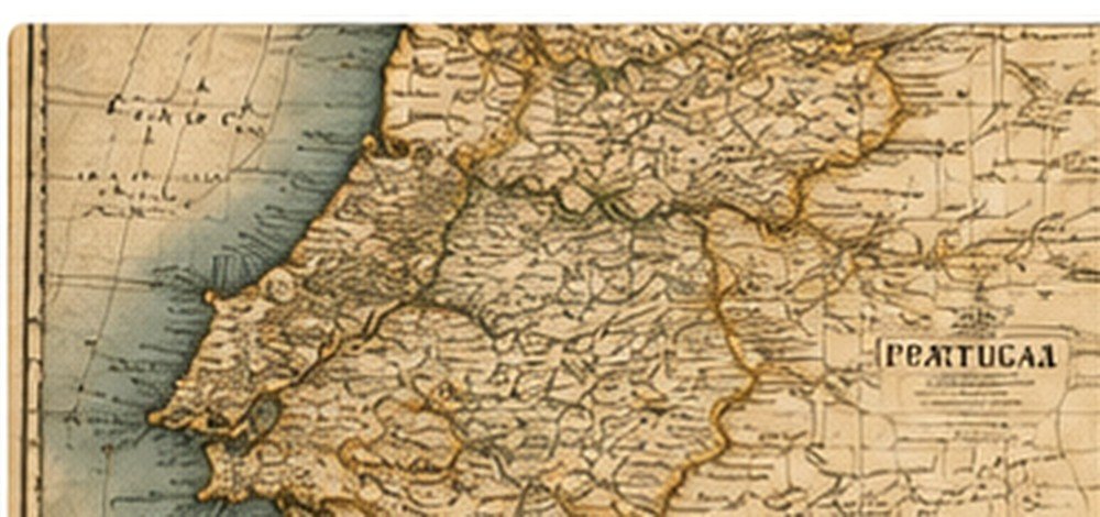 Mapa antigo de Portugal